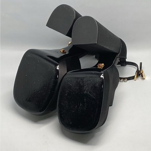 Versace Medusa Crystal Ankle-Strap Platform Sandals size 37.5 - Picture 13 of 14